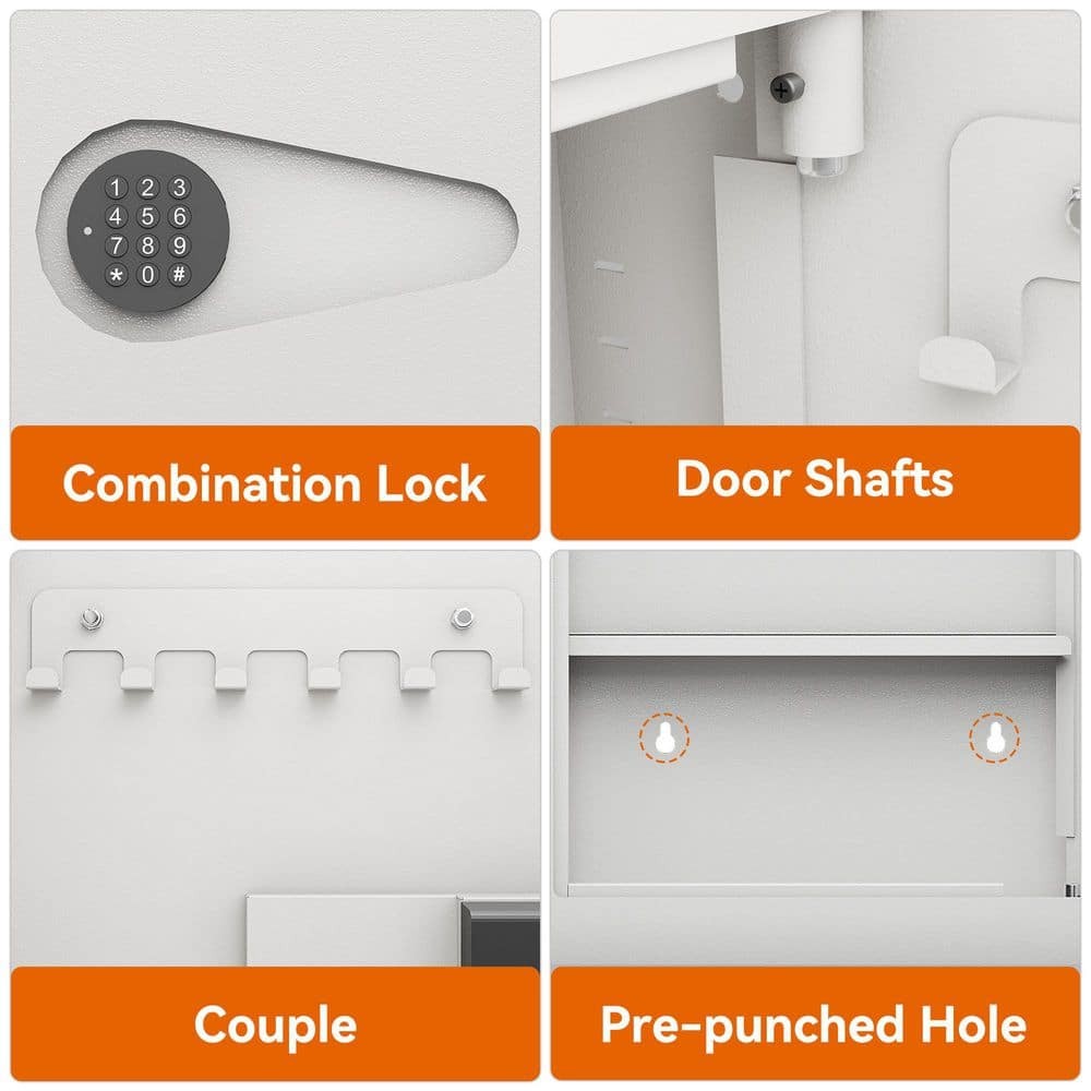 WRIGHTMASTER 0.73 Cu Ft Steel Fire Resistant Wall Safe Combination Lock