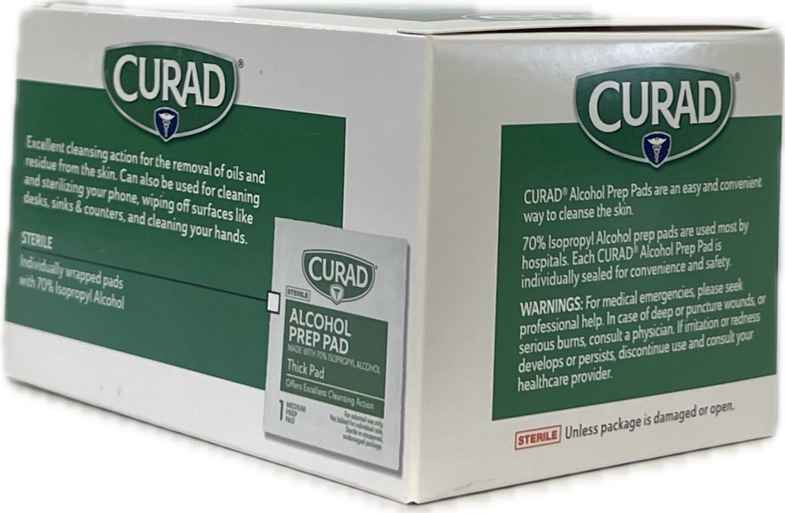 CURAD Alcohol Prep Pads - 100 Count