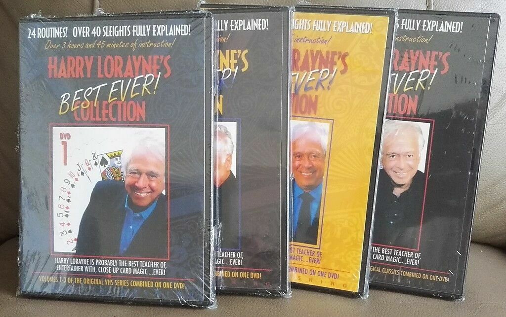 Factory Sealed DVD - 4 DVD Harry Lorayne Best Ever Card Collection Magic Tricks