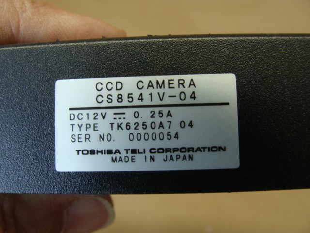TOSHIBA CCD CAMERA CONTROL UNIT CS8541V-04 TYPE TK6250A7 04 12VDC 0.25A