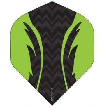 Archers X Pro Black Green Standard Dart Flights