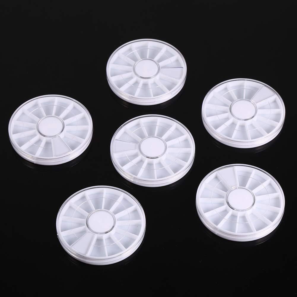 M01541x6 MOREZMORE 6 Pack Small Wheel Container 12 Compartments for Small Beads