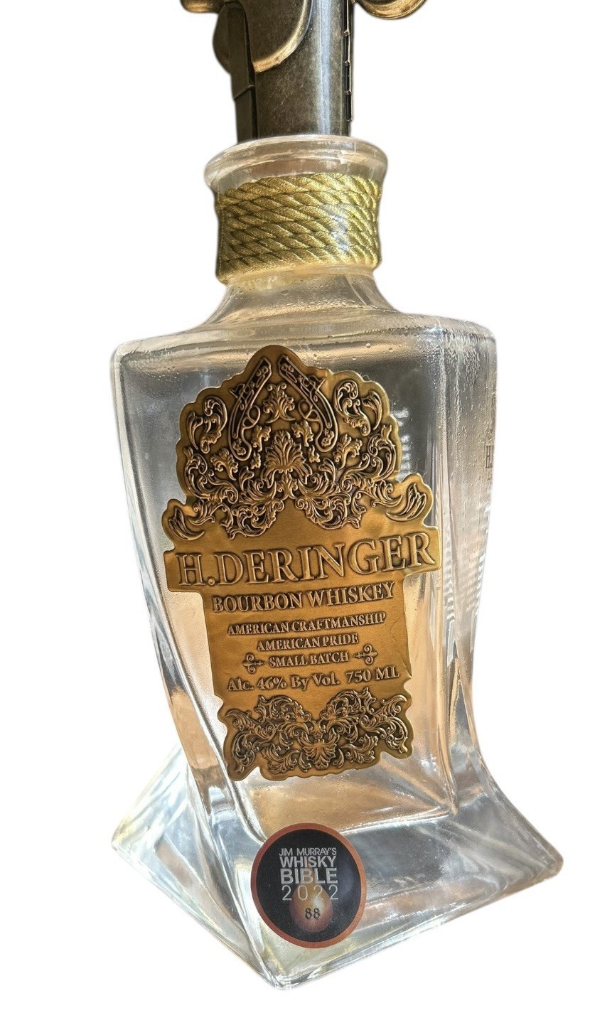 Empty H Deringer Bourbon Whiskey Bottle American Craftsmanship Limited Edition