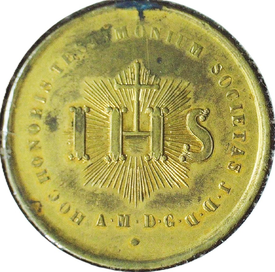 I H S - HOC HONORIS TESTIMONIUM SOCIETAS J.D.D. - HOLY NAME OF JESUS - EC 7708