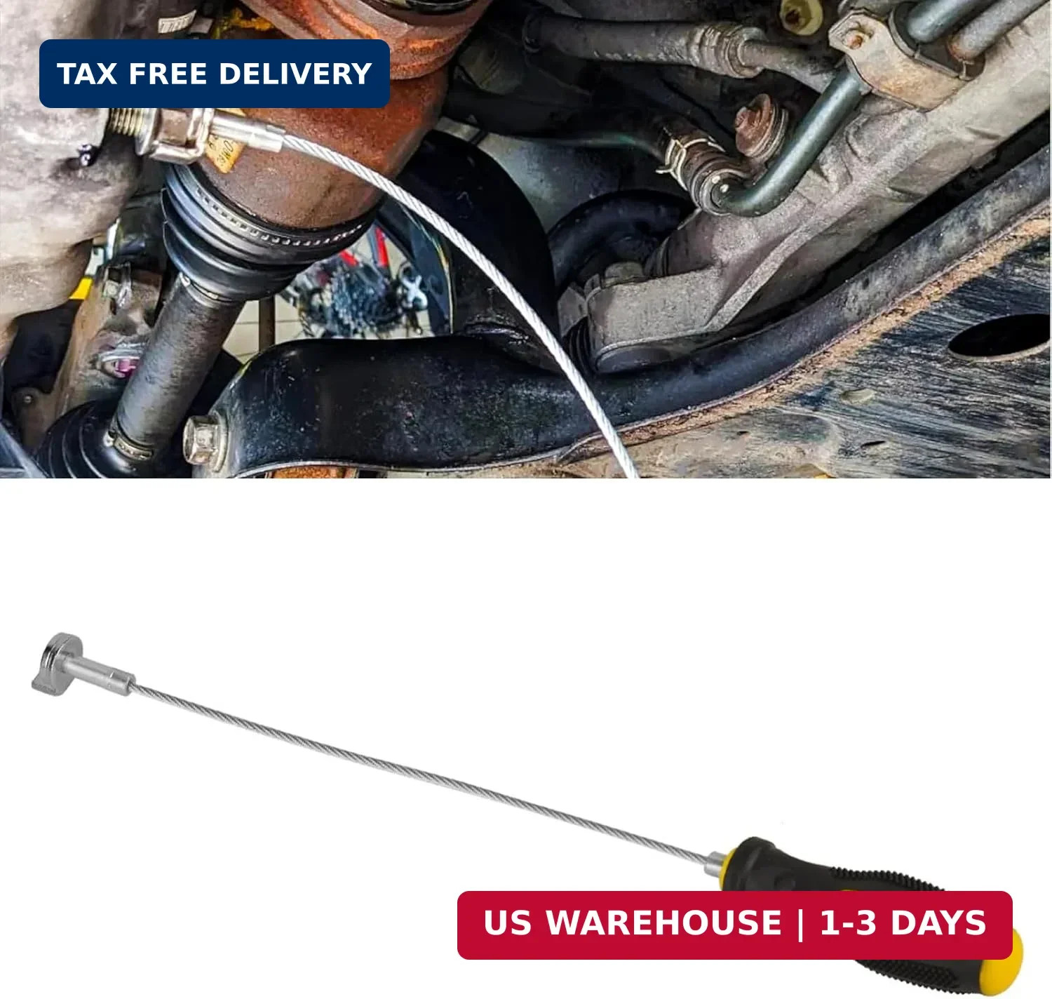 Strong Magnetic Oil Drain Plug Removal Tool, 14 Inch Anti Scald Vehicle Oil Filt