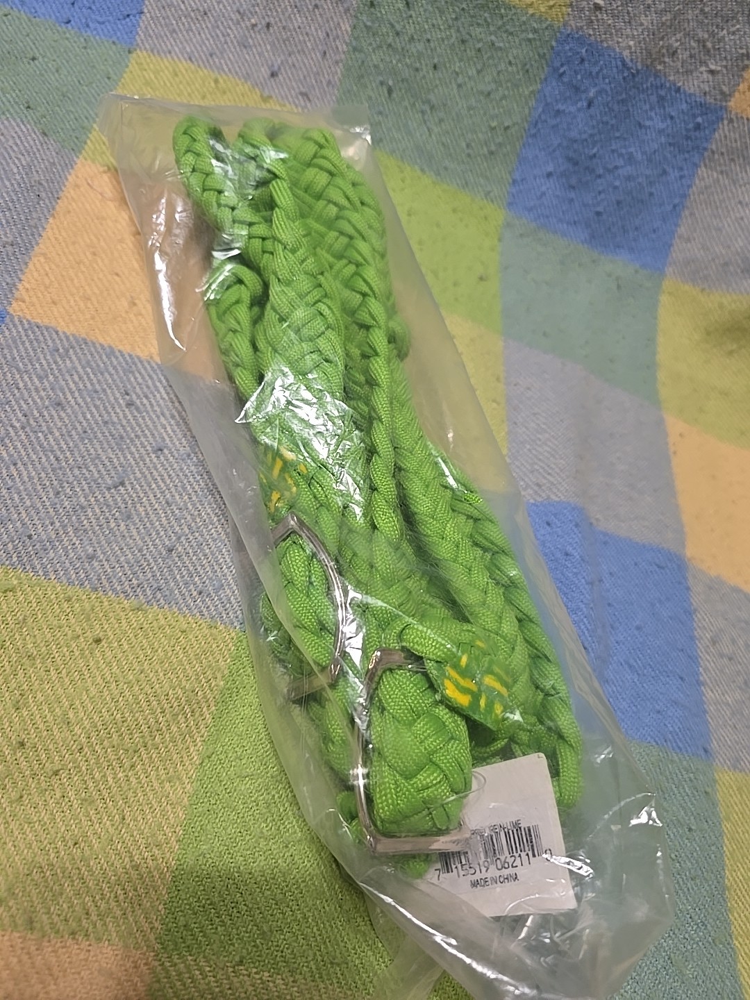 Partrade Trading Company Green Braded Poly Cord Barrel / Roping Reins