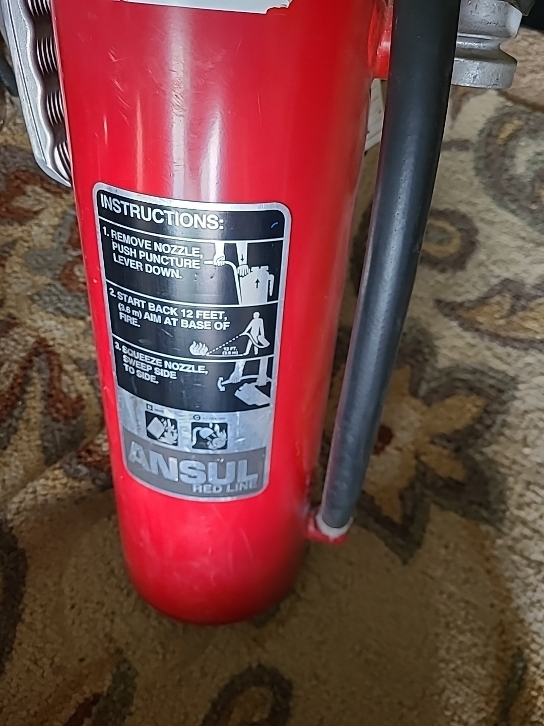 Ansul Red Line BC -20lb I-K-20-G  Reg. Dry chem Cart. Op.Fire Extinguisher W/TAG