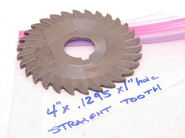 RESHARPENED P&W STRAIGHT TOOTH HSS MILLING CUTTER 4" x .1295" x 1" HOLE