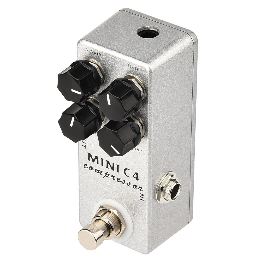 MOSKY Guitar Compressor Effect Pedal Rotate Sustain Attack Level Clipping Knobs