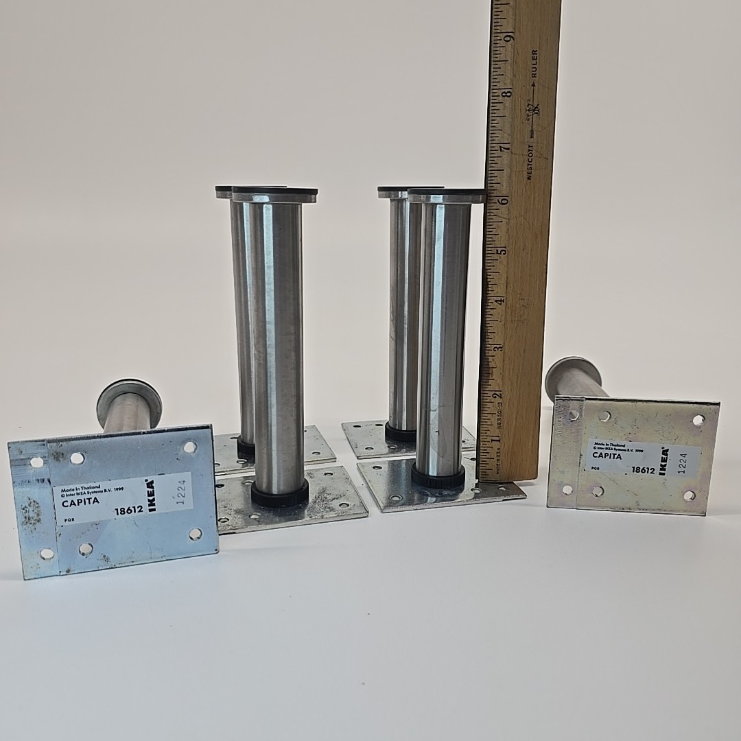 IKEA CAPITA 18612 Stainless Steel Legs Set 6-1/4" Warnhammar Lot Of 6 Risers