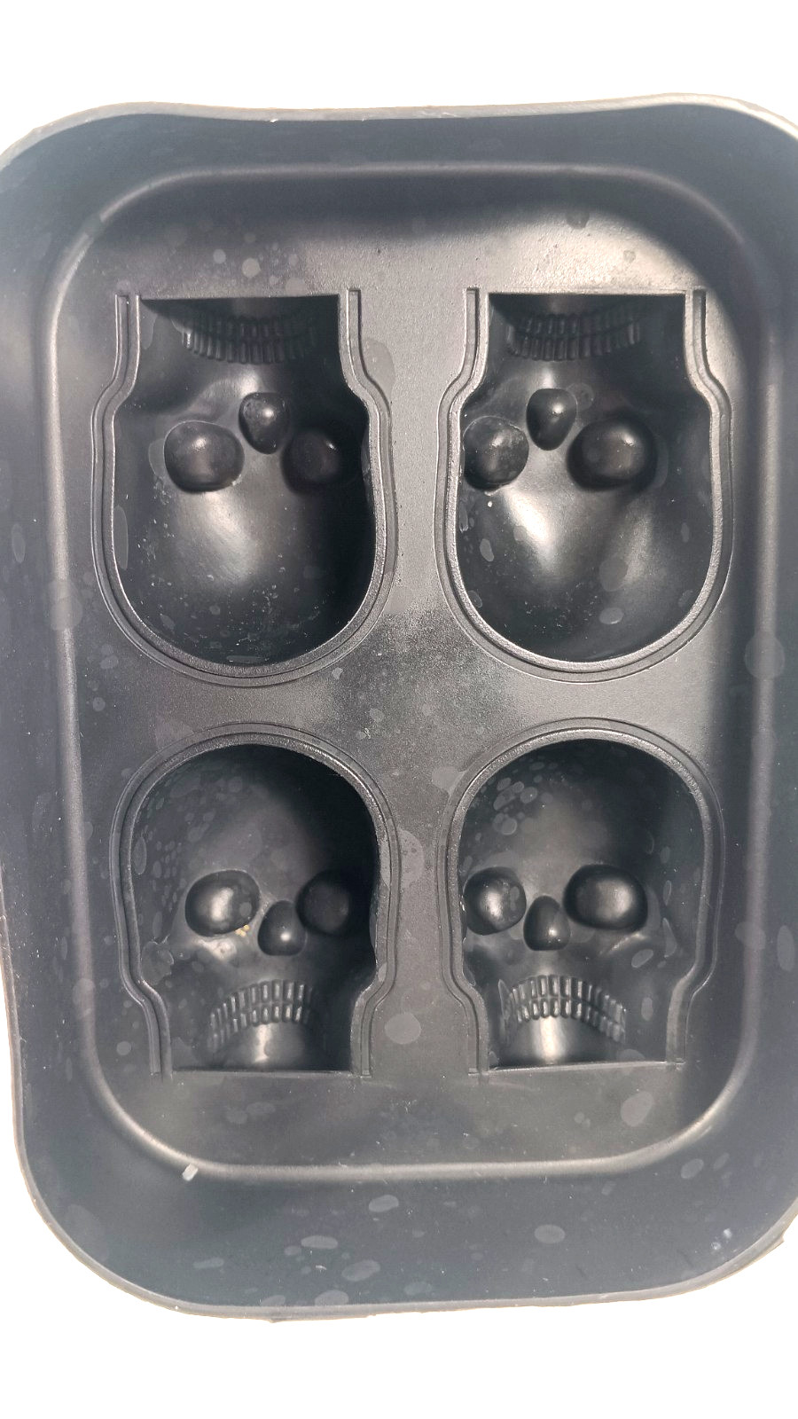 Skull Ice Cube Tray Halloween Silicone Rubber Preowned