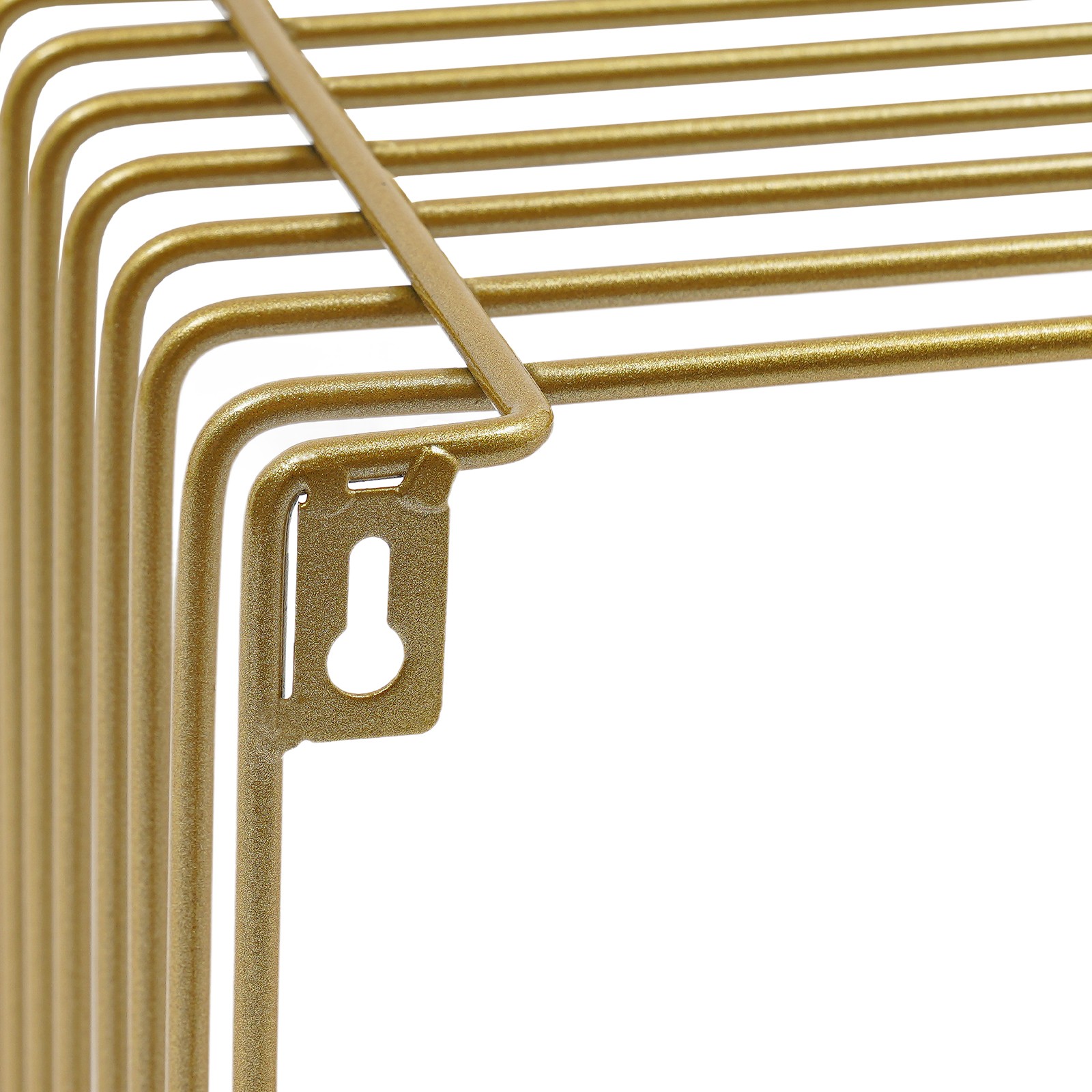 Side Table Square Geometry Side Table Linear Metal End Table 120kg/264.55lbs