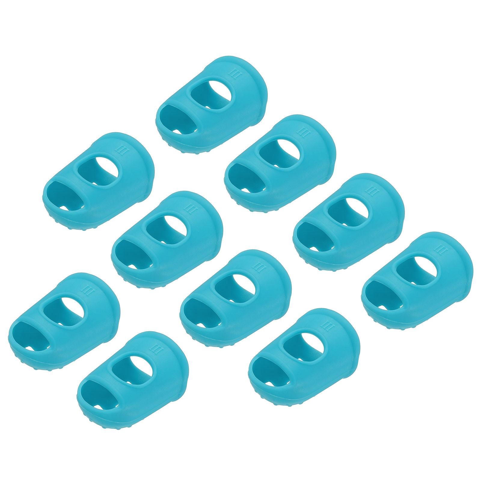 10Pcs Fingertip Protector Silicone Fingertip Covers(Light Blue, 29mm/1.15-inch)