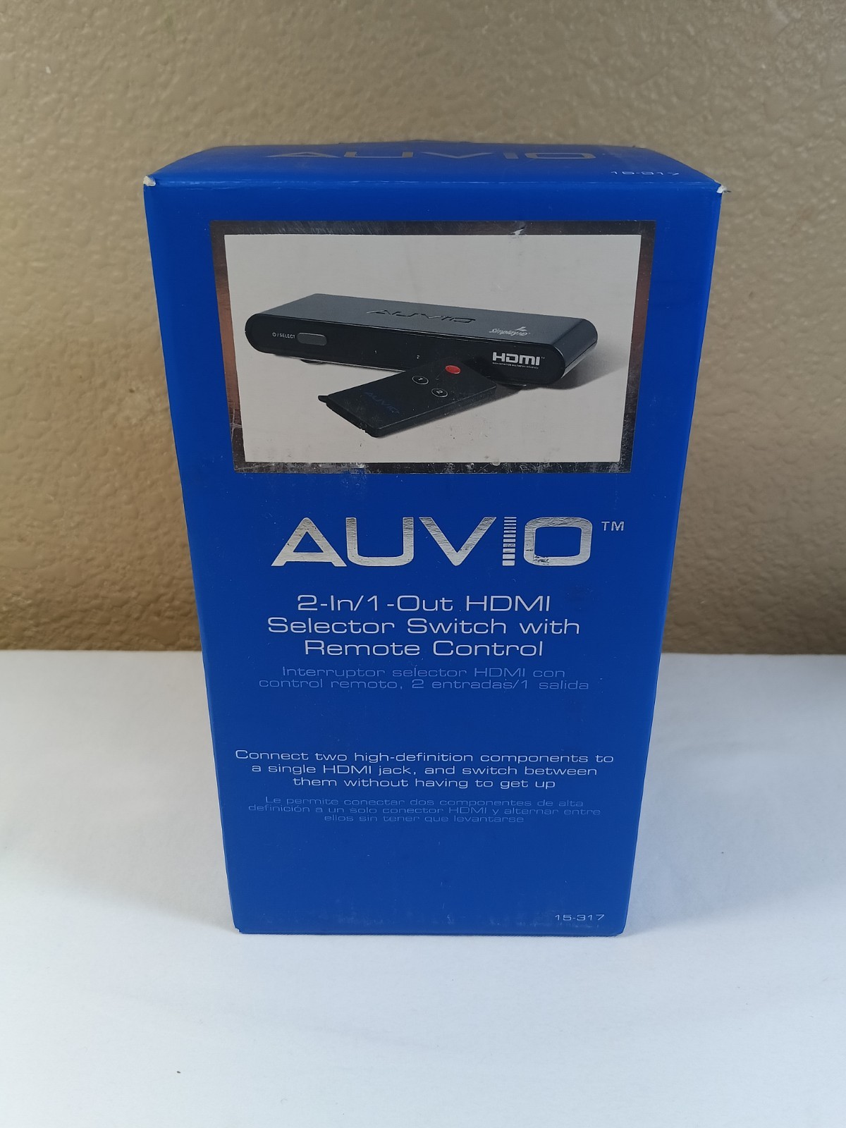 RadioShack Auvio 2-In/1-Out HDMI Selector Switch New/Open Box
