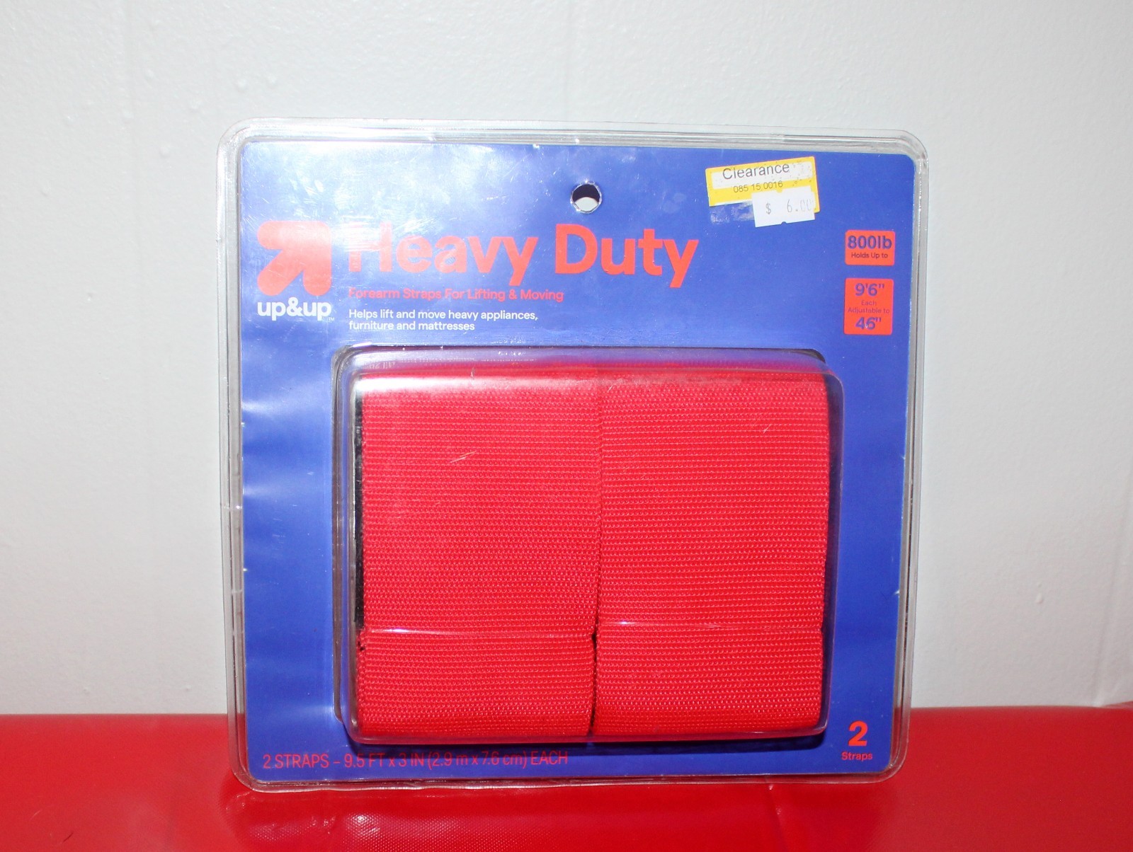 up&up Heavy-Duty Forearm Lifting Straps 800 lb Capacity 9.5ft Length