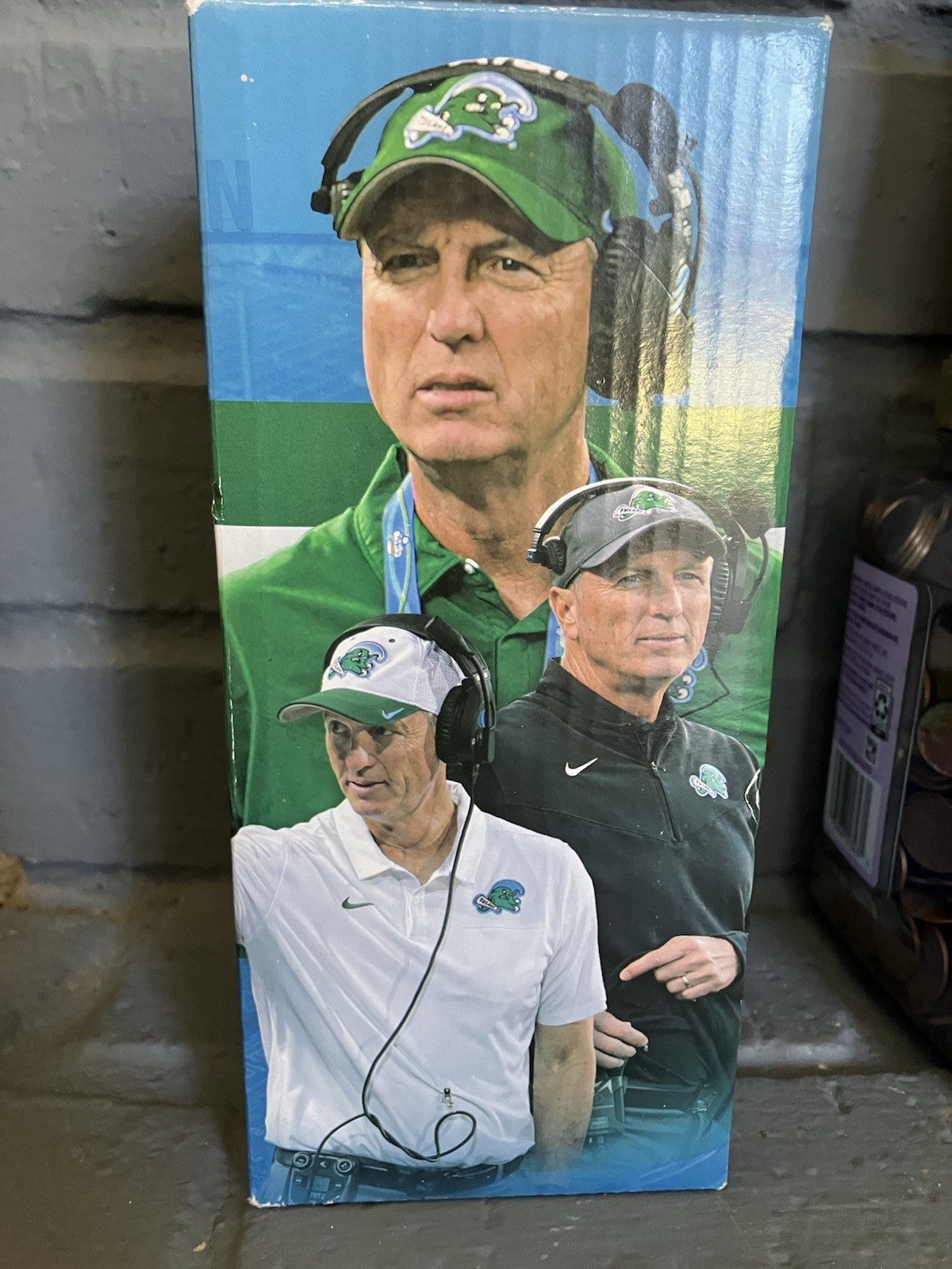 WILLIE FRITZ- TULANE Football Head Coach Bobblehead RARE Box/Still In Plastic