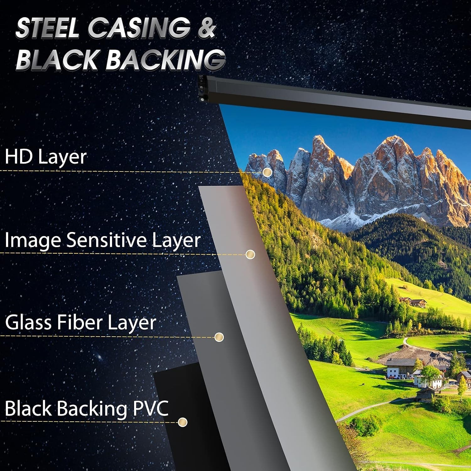 Motorized Projector Screen - Indoor and Outdoor Mo
