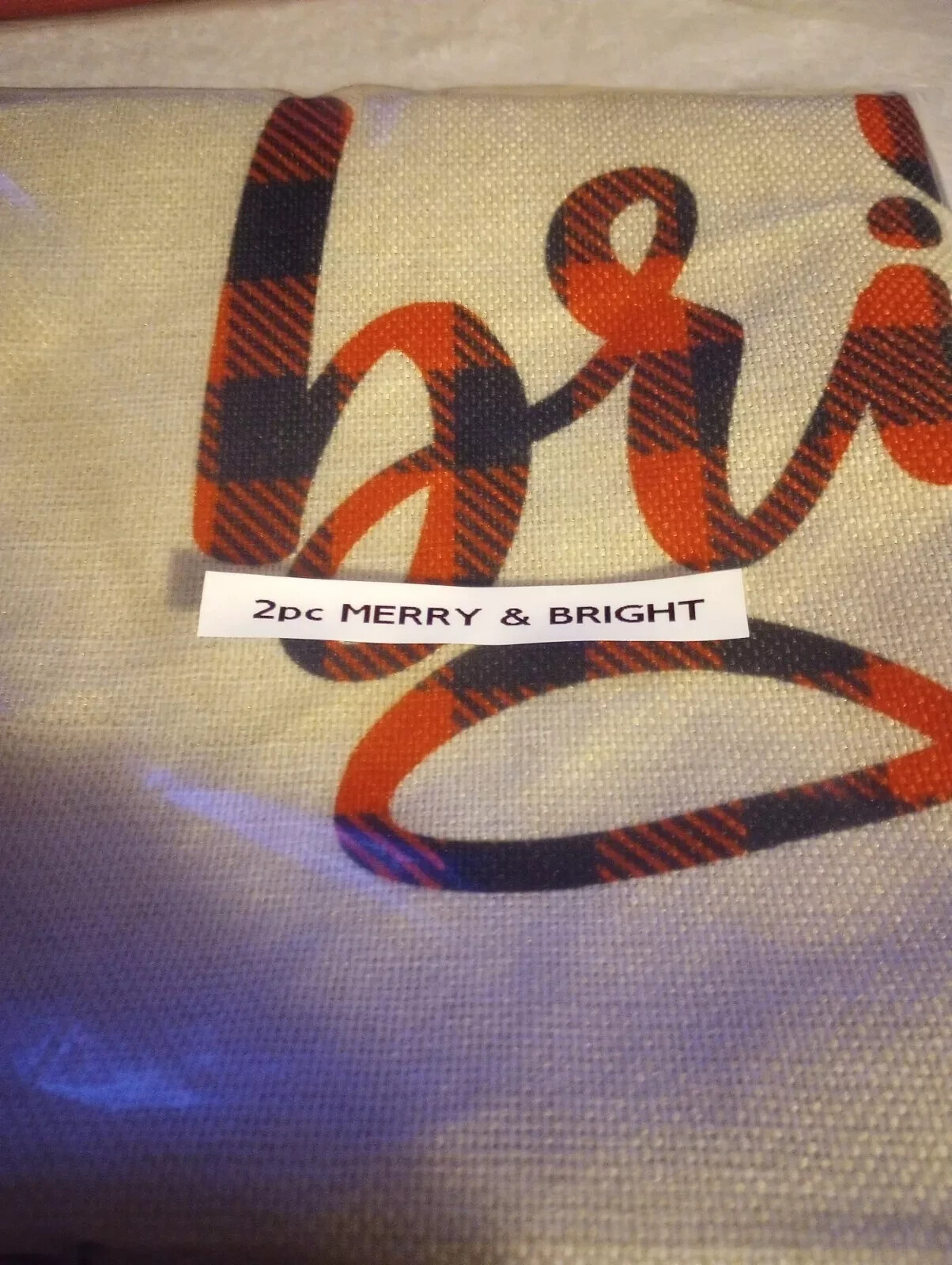 2pc Merry & Bright / Balls Deep Into Christmas Pillow Covers. Measures 17.5"