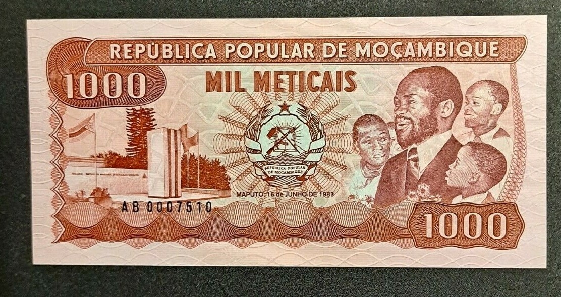 1983 Mozambique 1000 Meticais Pick# 132a- Crisp UNC Collector Banknote!-d4375dhc