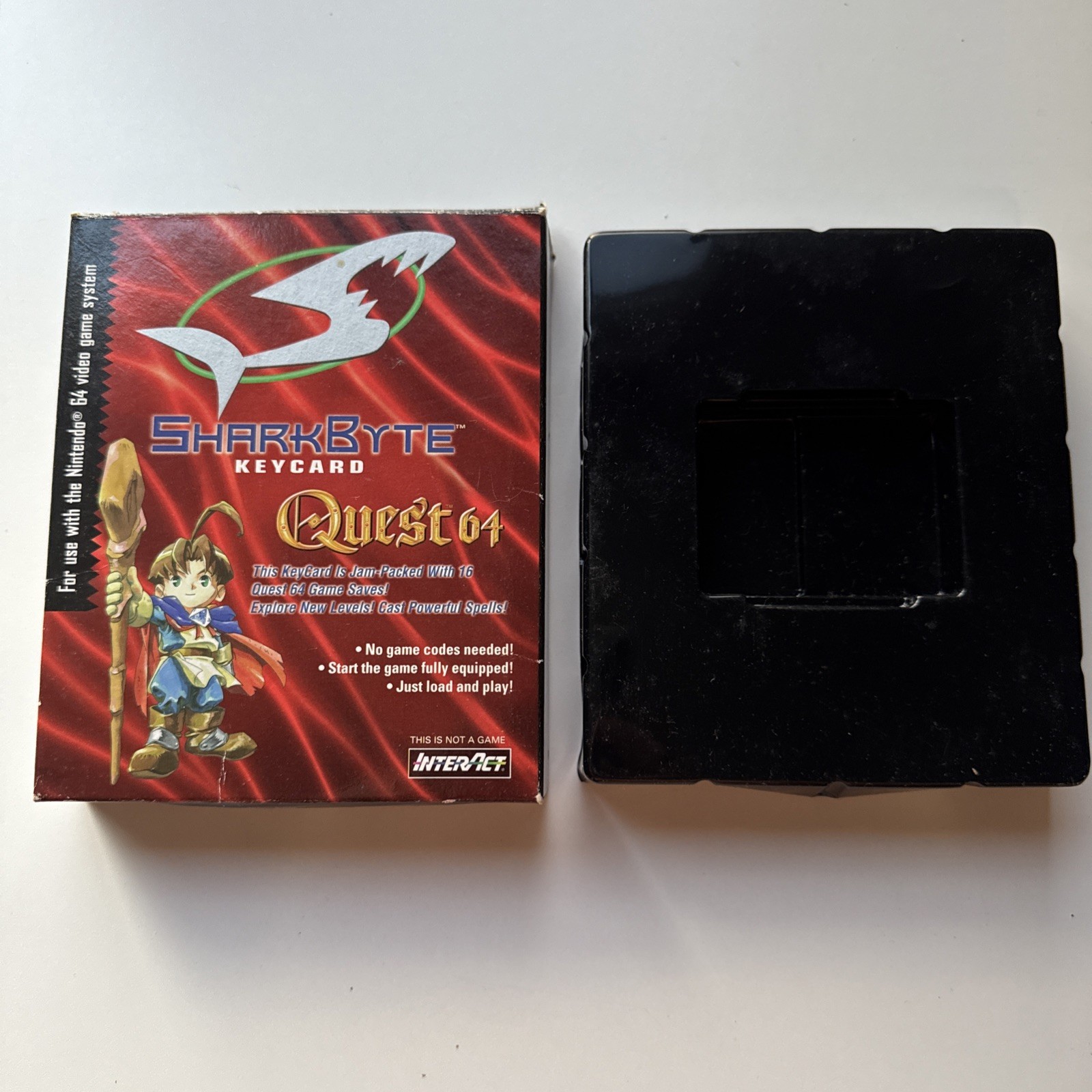 BOX ONLY Sharkbyte Memory Keycard for Quest 64 N64 Nintendo 64 loaded codes