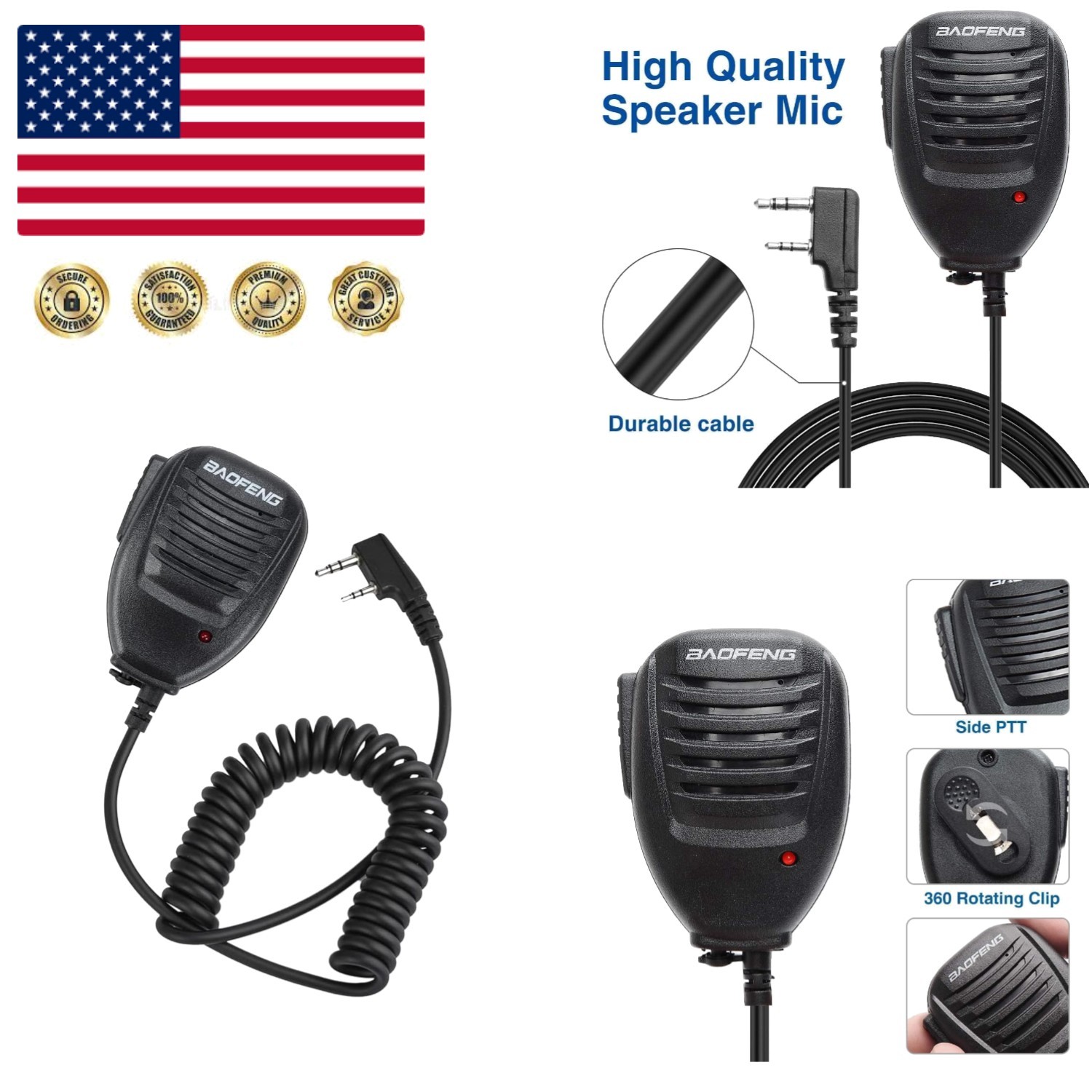 Versatile BF-S112 Two-Way Radio Speaker - Compatible with Multiple Models