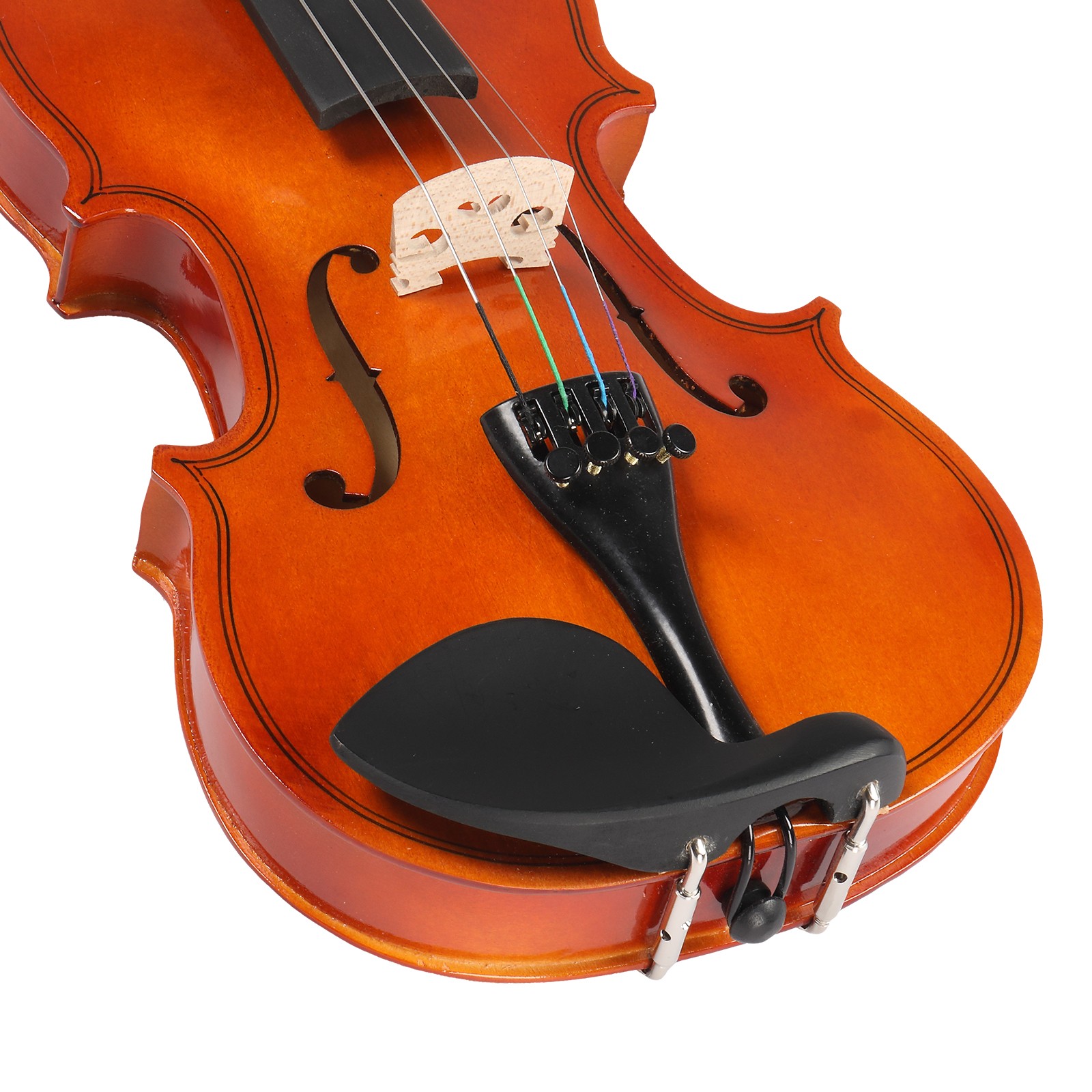 1/8 Acoustic Solid Wood Violin with Case Bow Rosin String Shoulder Rest Natural