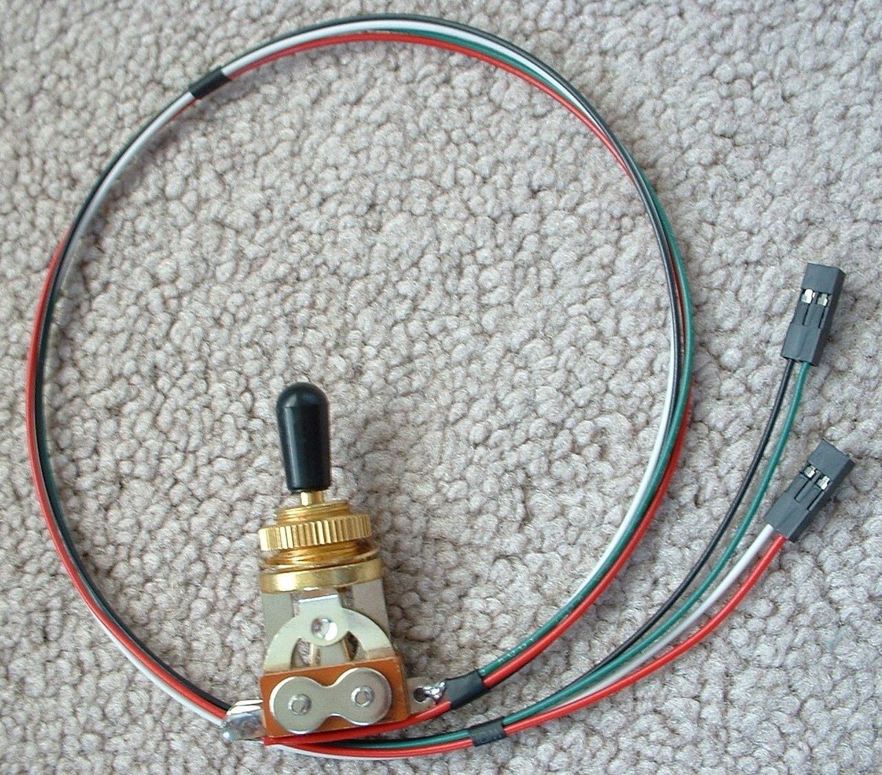 SOLDERLESS Wiring GOLD 3-WAY TOGGLE SWITCH Les Paul for emg quick connect Guitar