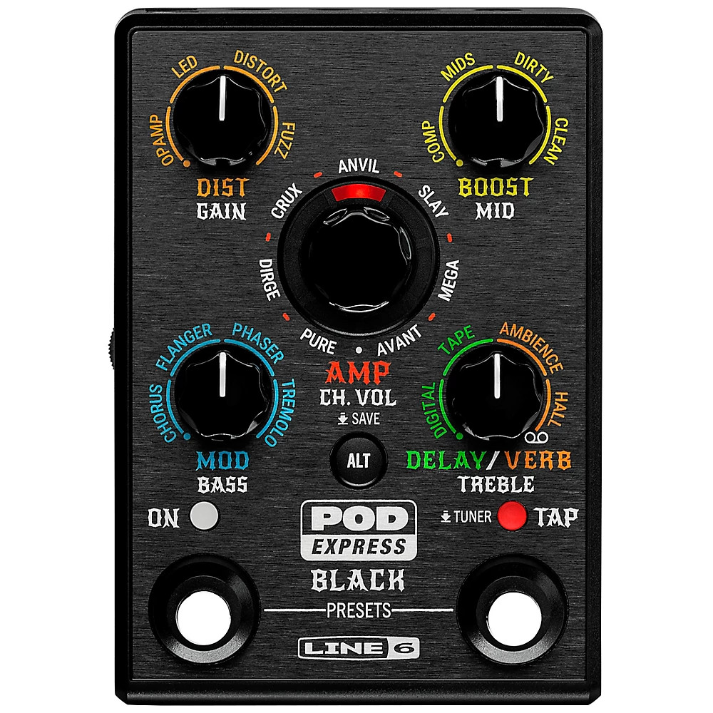 Line 6 POD Express Black Guitar Effects Pedal Refurbished