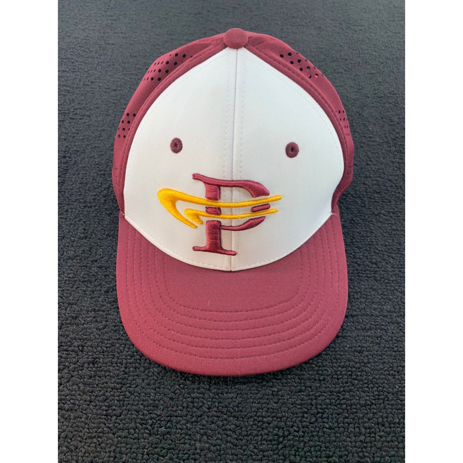OC Sports ProFlex Wolves Baseball Cap Maroon White Q3 Technology Adjustable