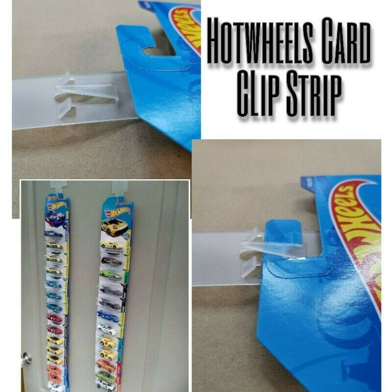 HOT WHEELS CLIP STRIP plastic hangers for 12 cards (Random) 10pcs