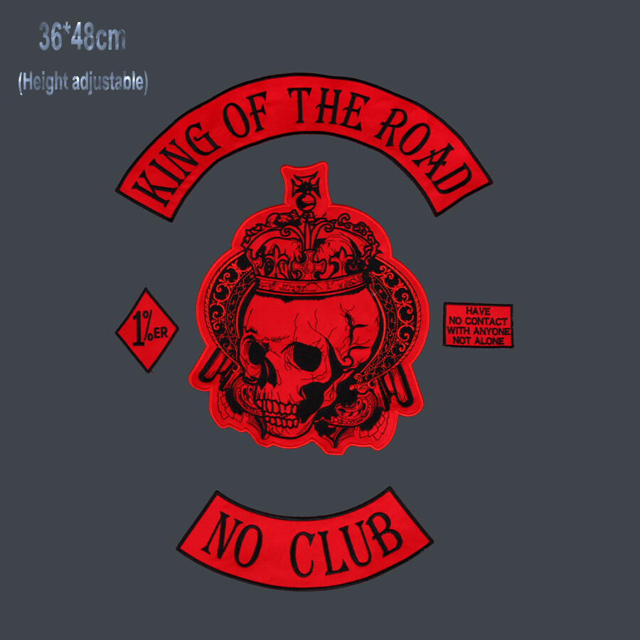 14'' Inches Huge Large Embroidery Patches KING OF THE ROAD 48cm*36cm Sew On