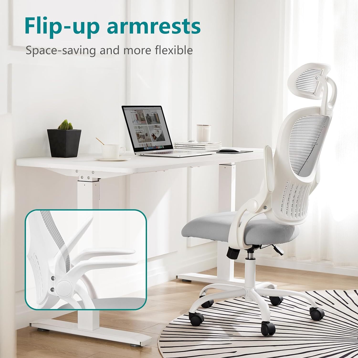 Home Office Computer Desk Chair Ergonomic High-Back Mesh Rolling Work Task Chair