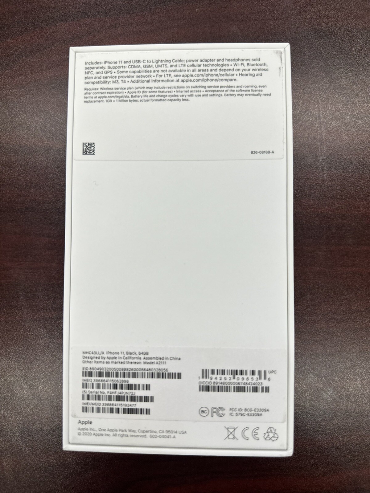 APPLE iPhone 11, Black, 64 gb EMPTY BOX