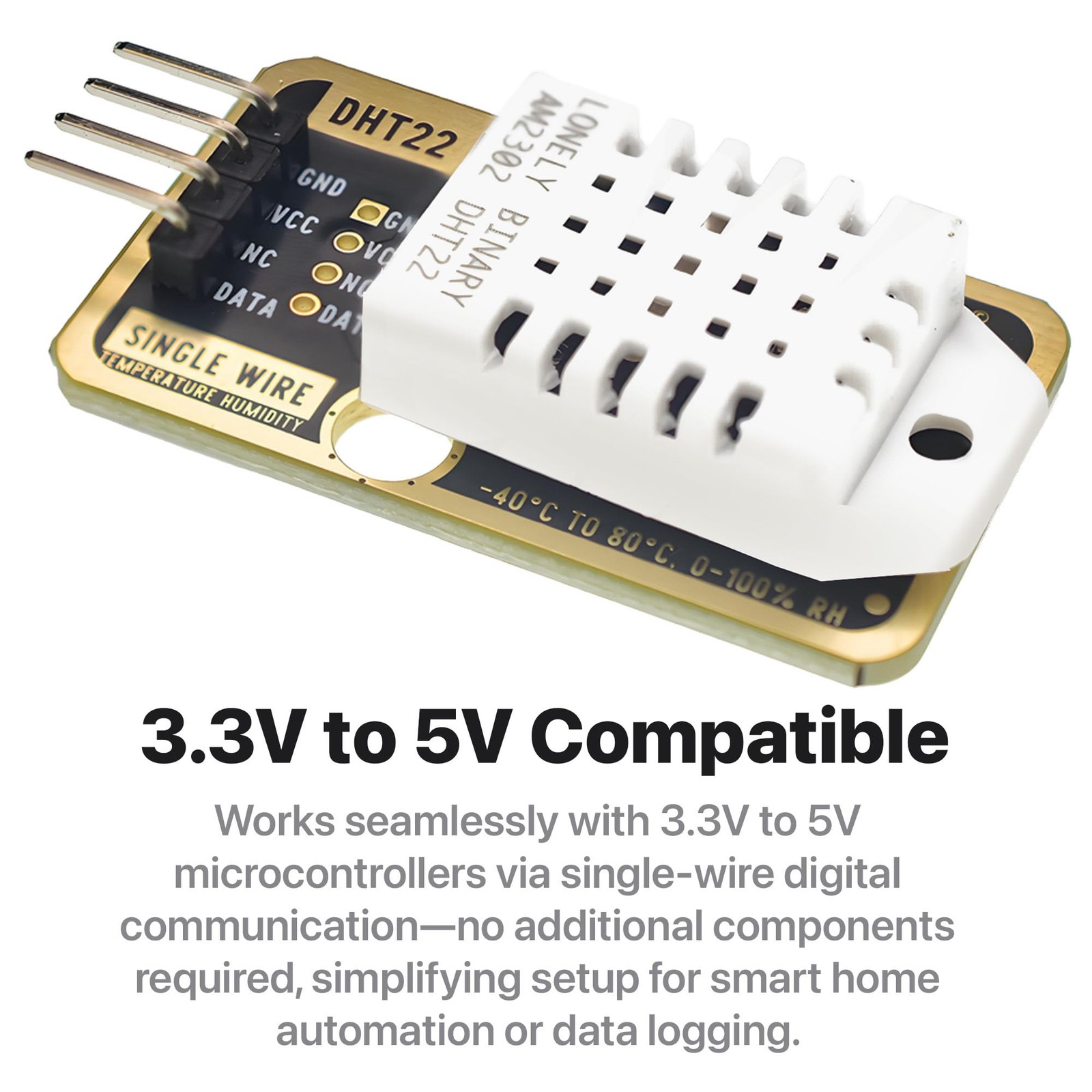 6 PCS DHT22 DHT11 Gold Edition Digital Temperature Humidity Sensor ESP32
