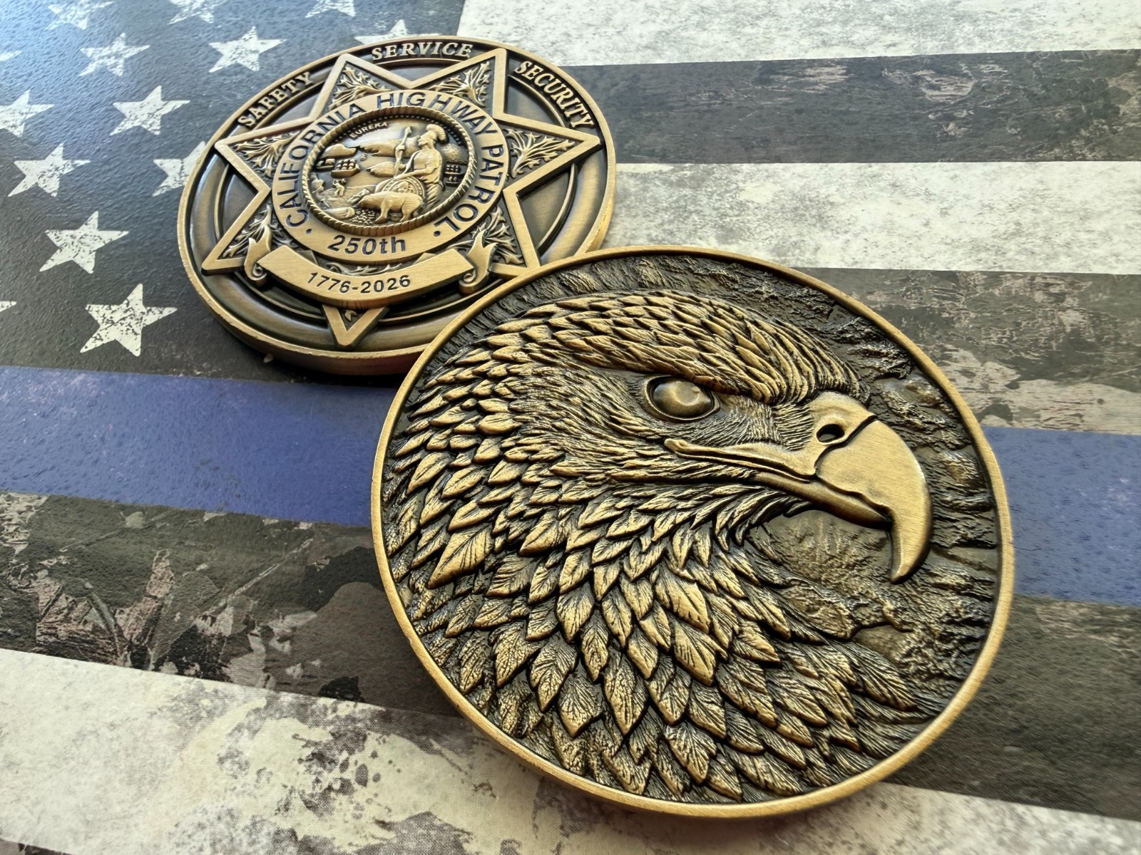 CHP 250th Eagle Head Challenge Coin