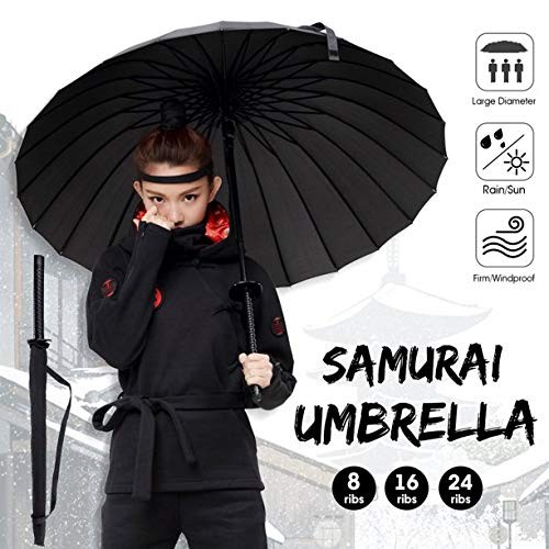 Timiwis Samurai Umbrella Creative Semi-Automatic Katana,Gifts For Cosplay Dec...