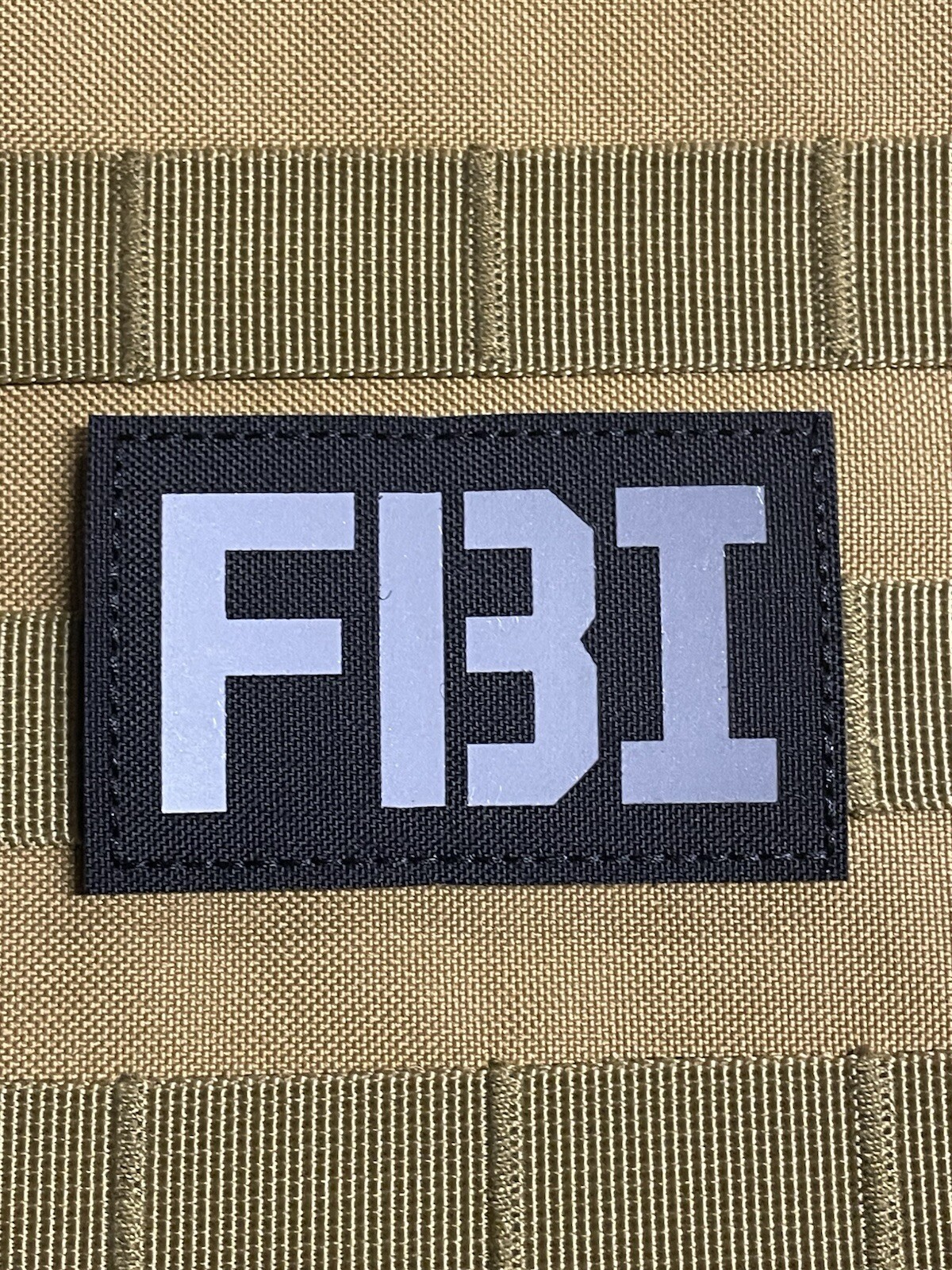 FBI IR infrared Tactical patch with Hook Loop Backing
