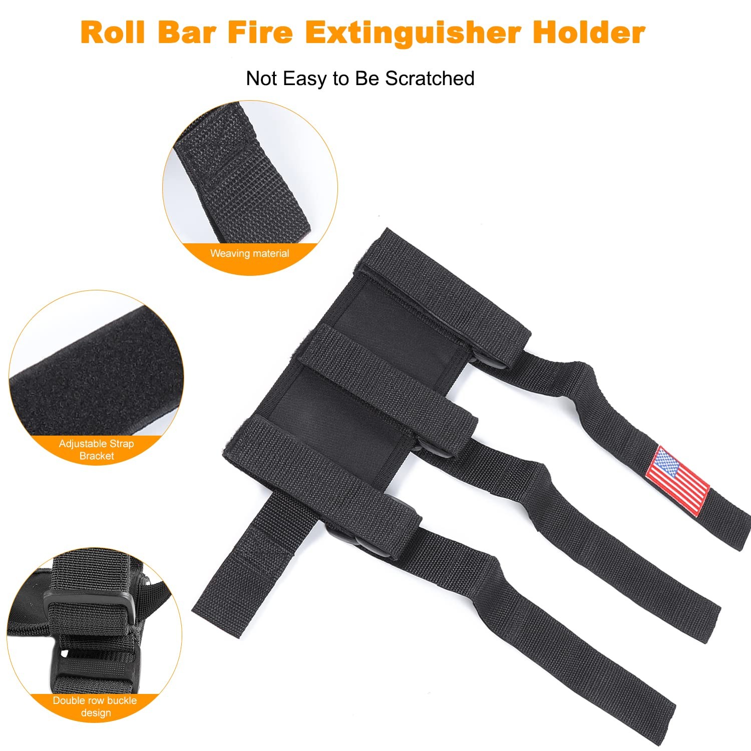 HTHE for Ford Bronco Trunk Adjustable Roll Bar Fire Extinguisher Mount Holder...