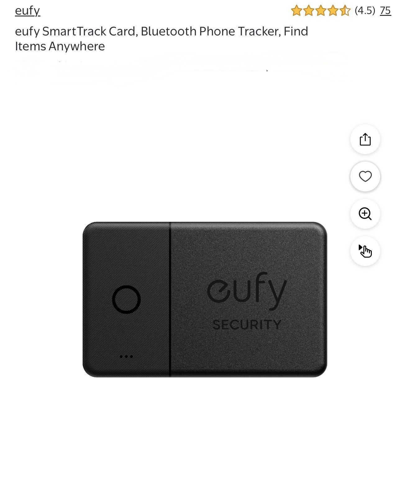 eufy SmartTrack Card, Bluetooth Phone Tracker, Find Items Anywhere - Brand New