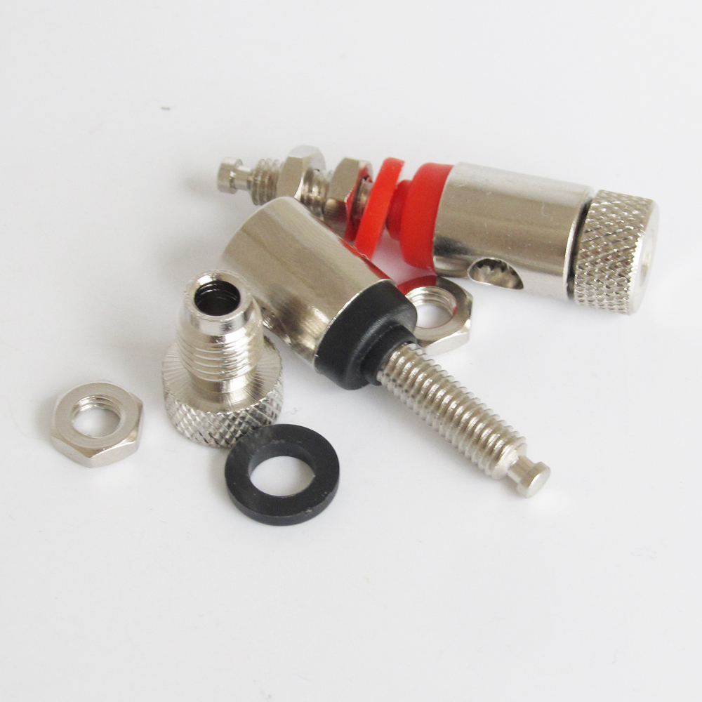 2pcs 4mm Nickel Plated Binding Post Banana Plug Amplifier Speaker Audio Socket