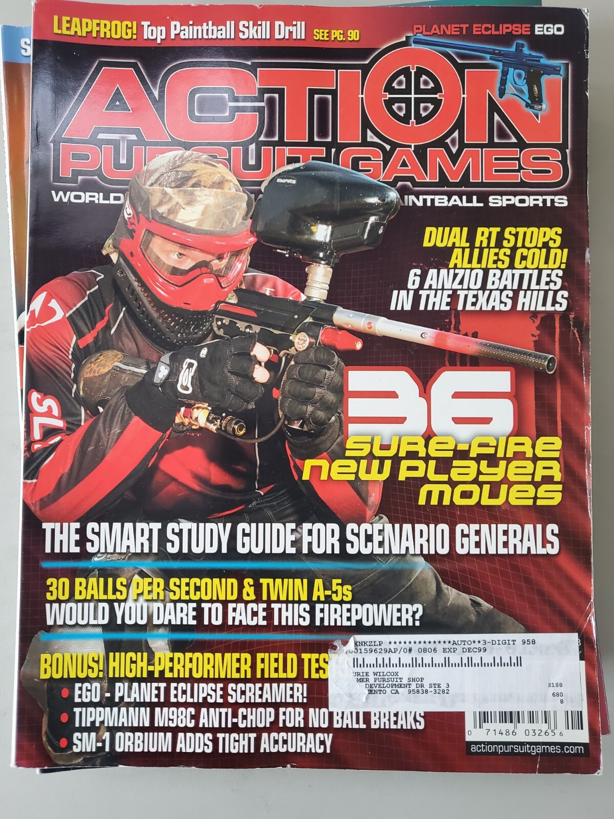 Priced To Sell Aug 2006 APG Action Pursuit Games Print Paintball Magazine