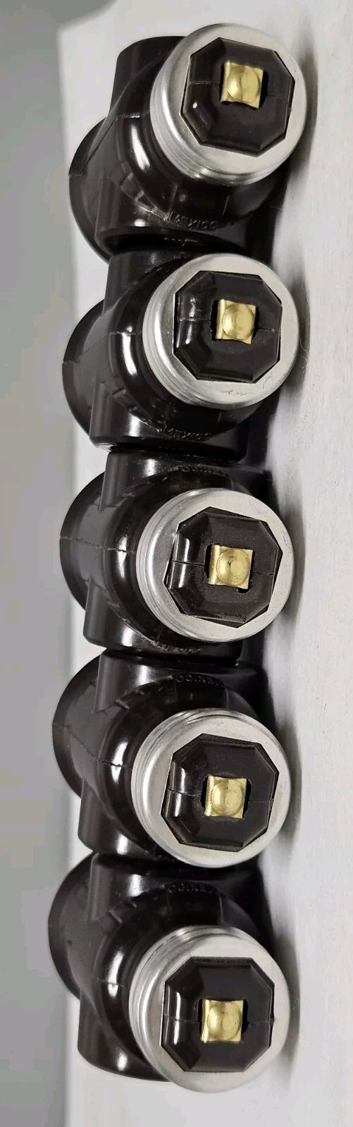 5x Keyless Socket Adapters With Two Polarized Outlets 660w- 125V Brown - Cooper