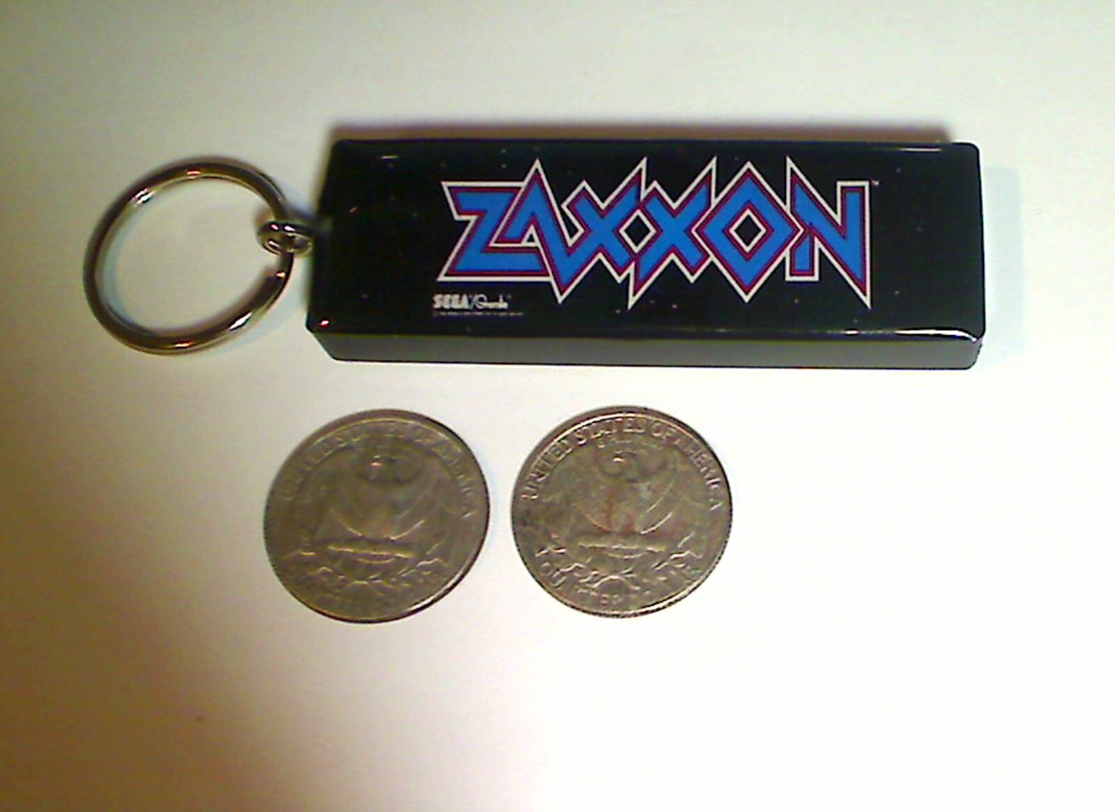 Zaxxon Arcade Marquee Coin Door accessory Keychain