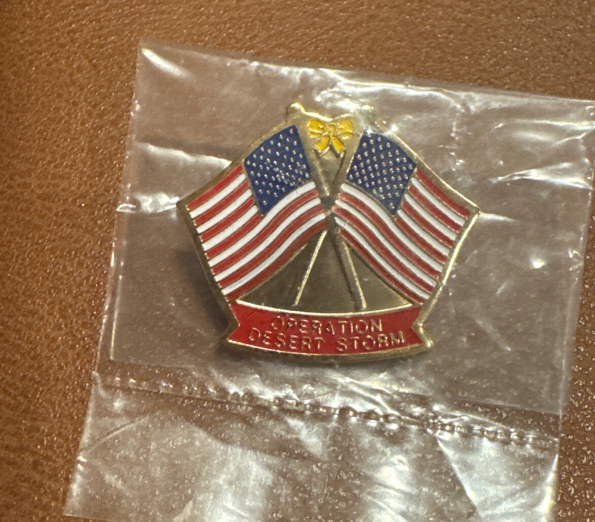1991 Desert Storm Collector Lapel Pin - US Military Operation GULF PERSIAN FLAG