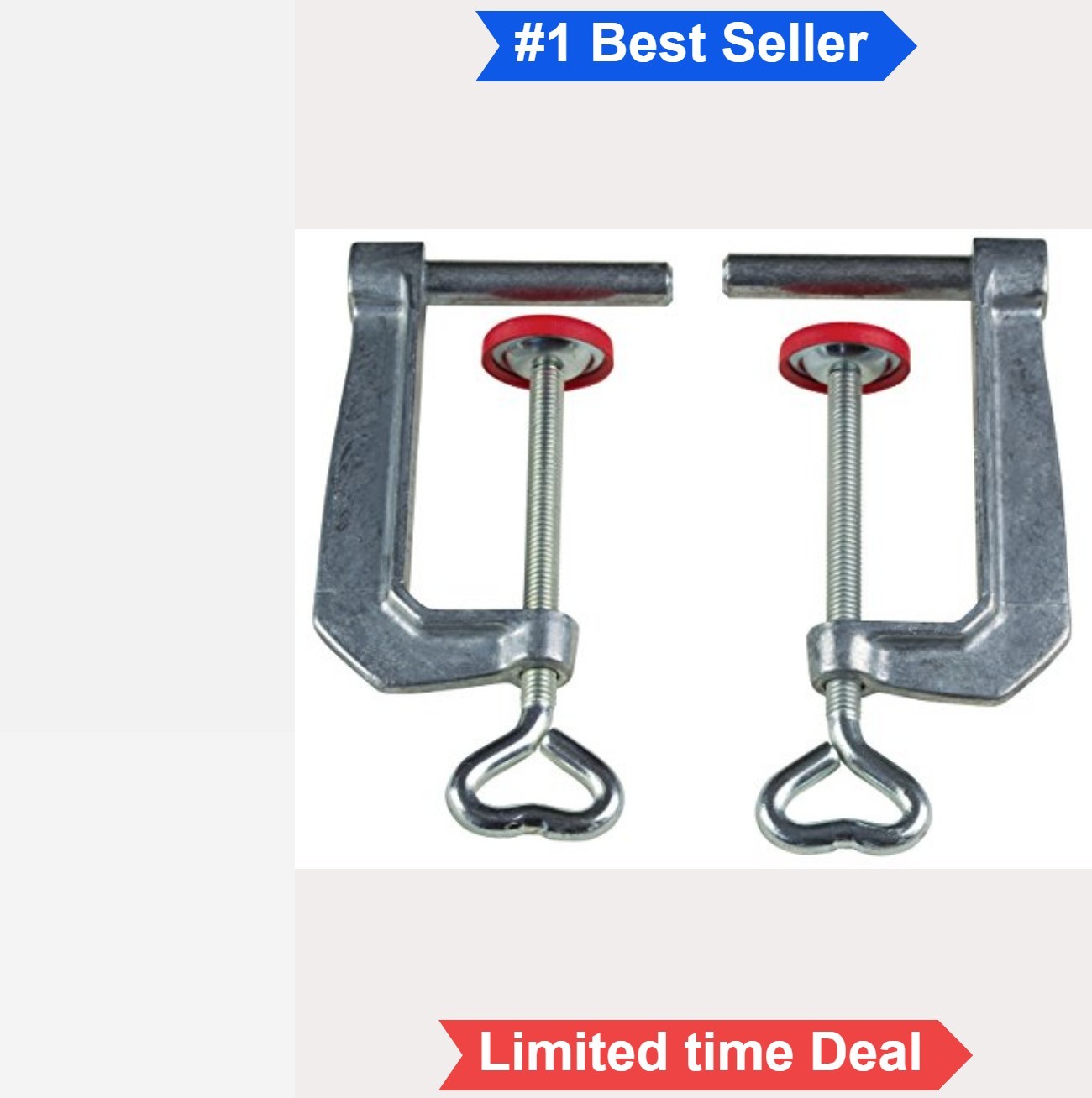 Table Clamps 2 Pack Steel 2 Inch Thick Table Mounting Woodworking Clamping