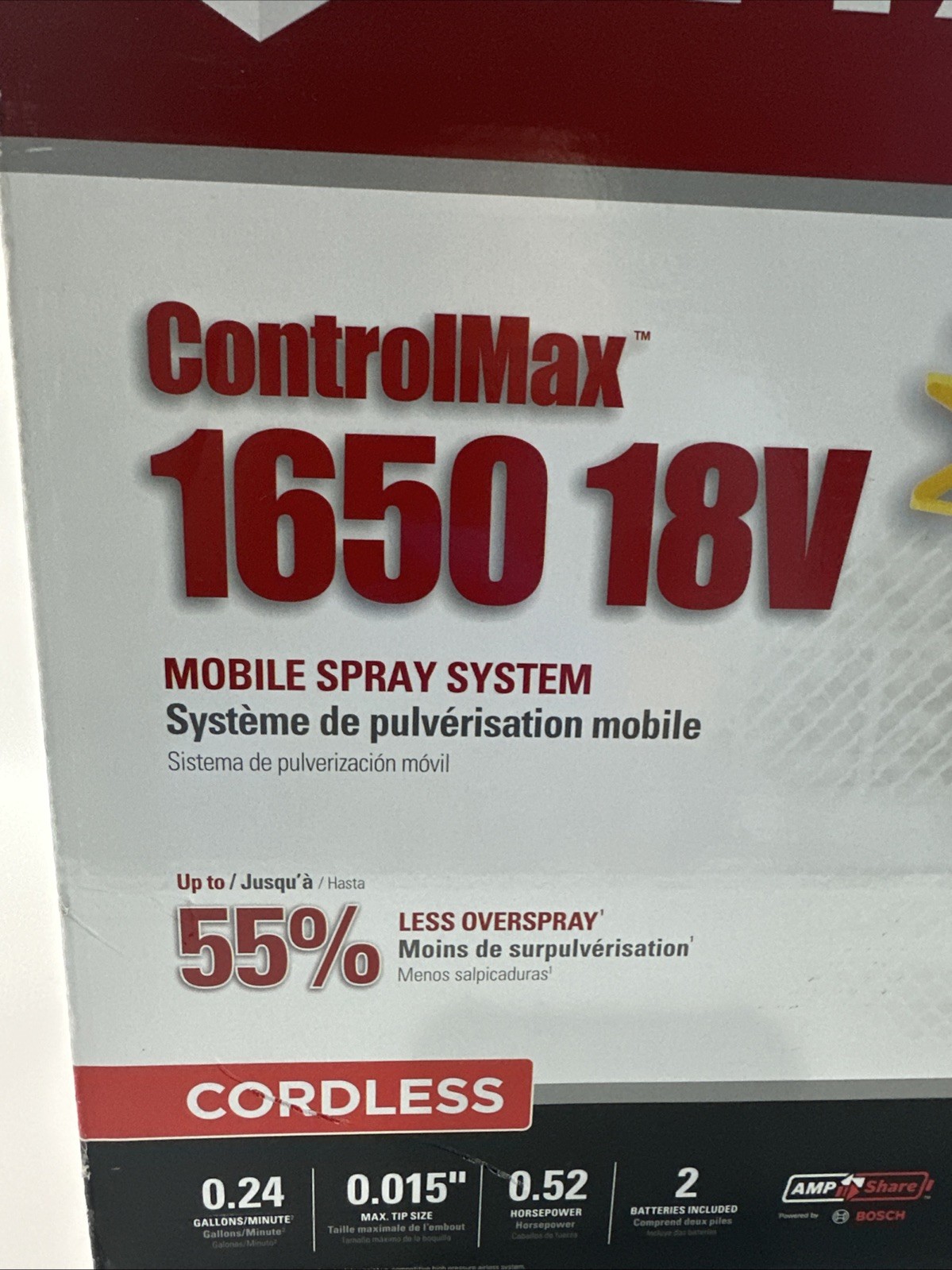 TITAN CONTROLMAX 1650 18V BACKPACK BATTERY AIRLESS PAINT SPRAYER SYSTEM