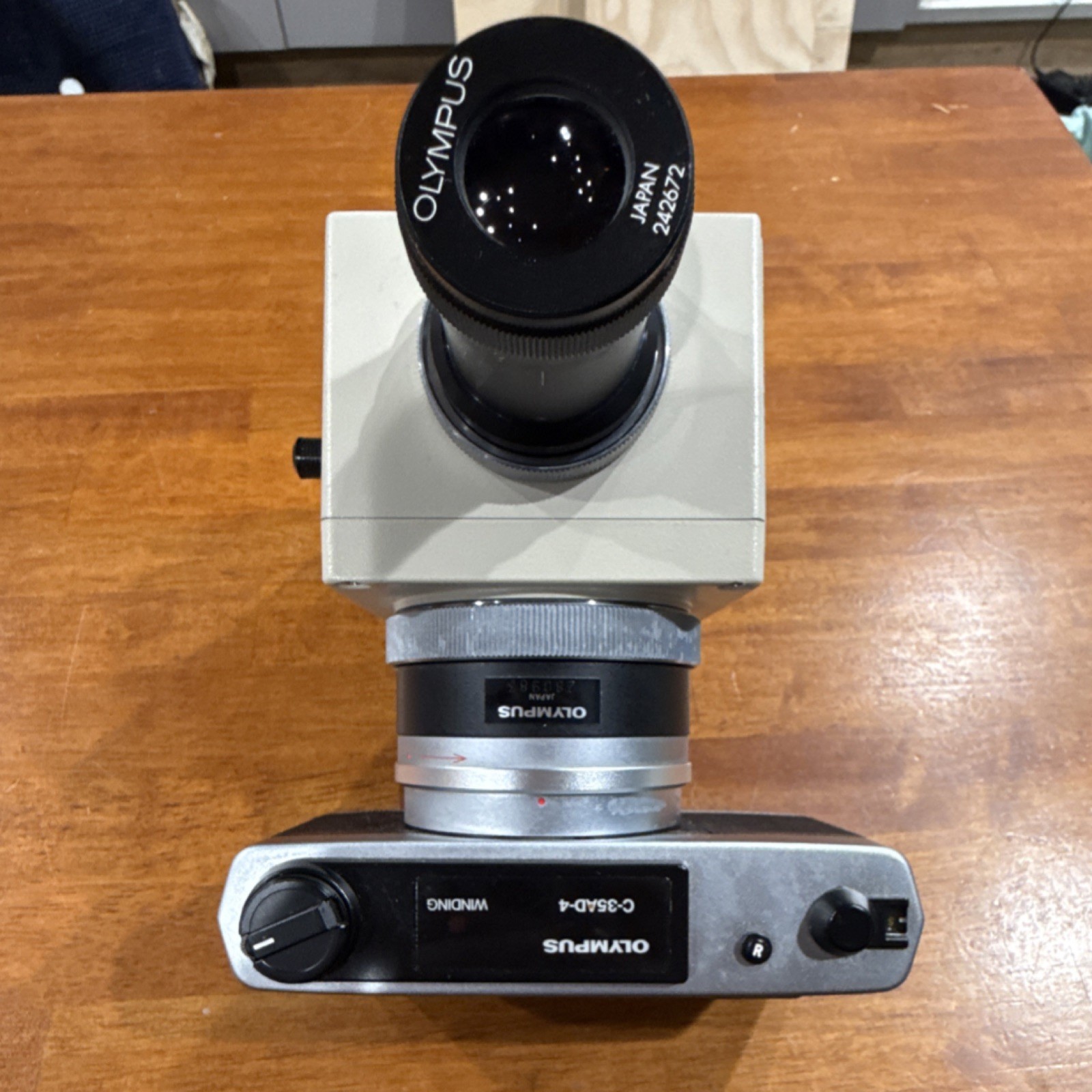 Olympus C-35AD-4 Microscope Camera Adapter for Biological Laboratory