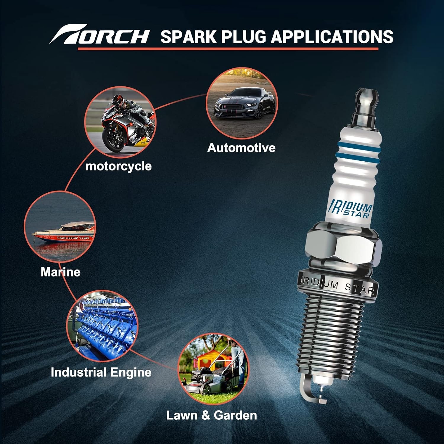 F5RTC Spark Plug Replacement Compatible with 7734/BPR5ES, 322/RN11YC, 404/