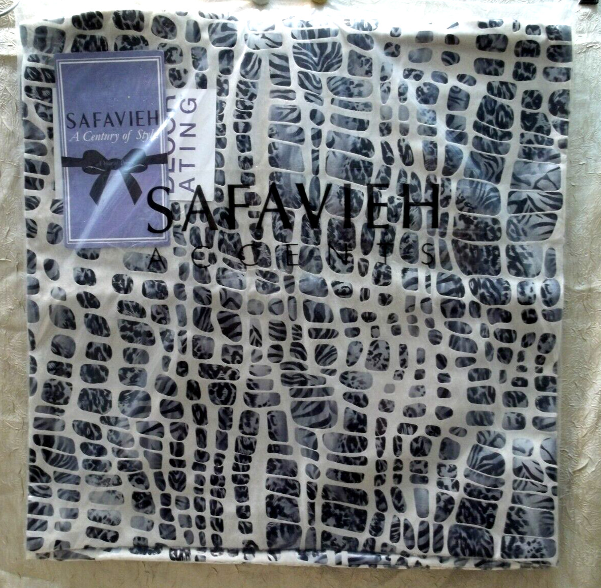 Safavieh Accents Cleo Euro Pillow Cover Set Of 2 Grey Moon Pattern NIP