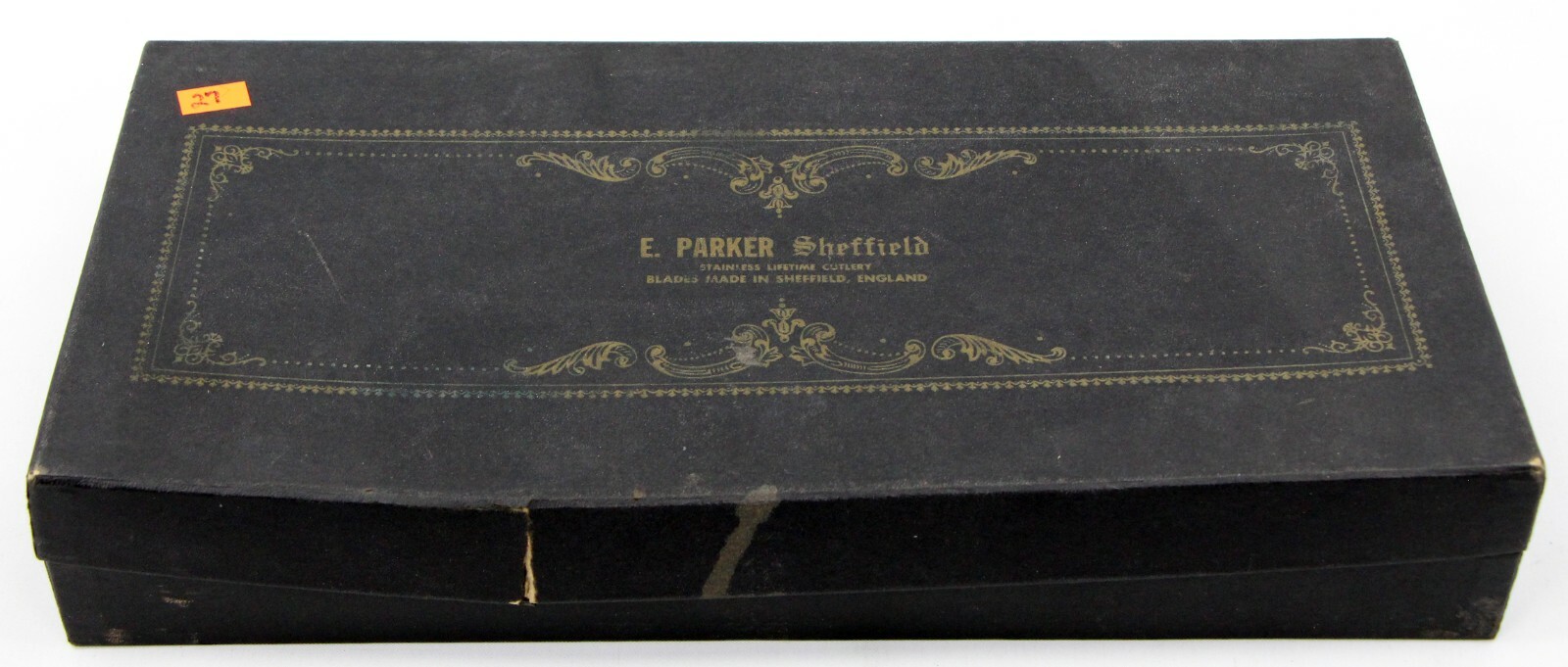 E. Parker Sheffield Stainless Cutlery Carving Set Knife Fork Sharpener 6 Knives